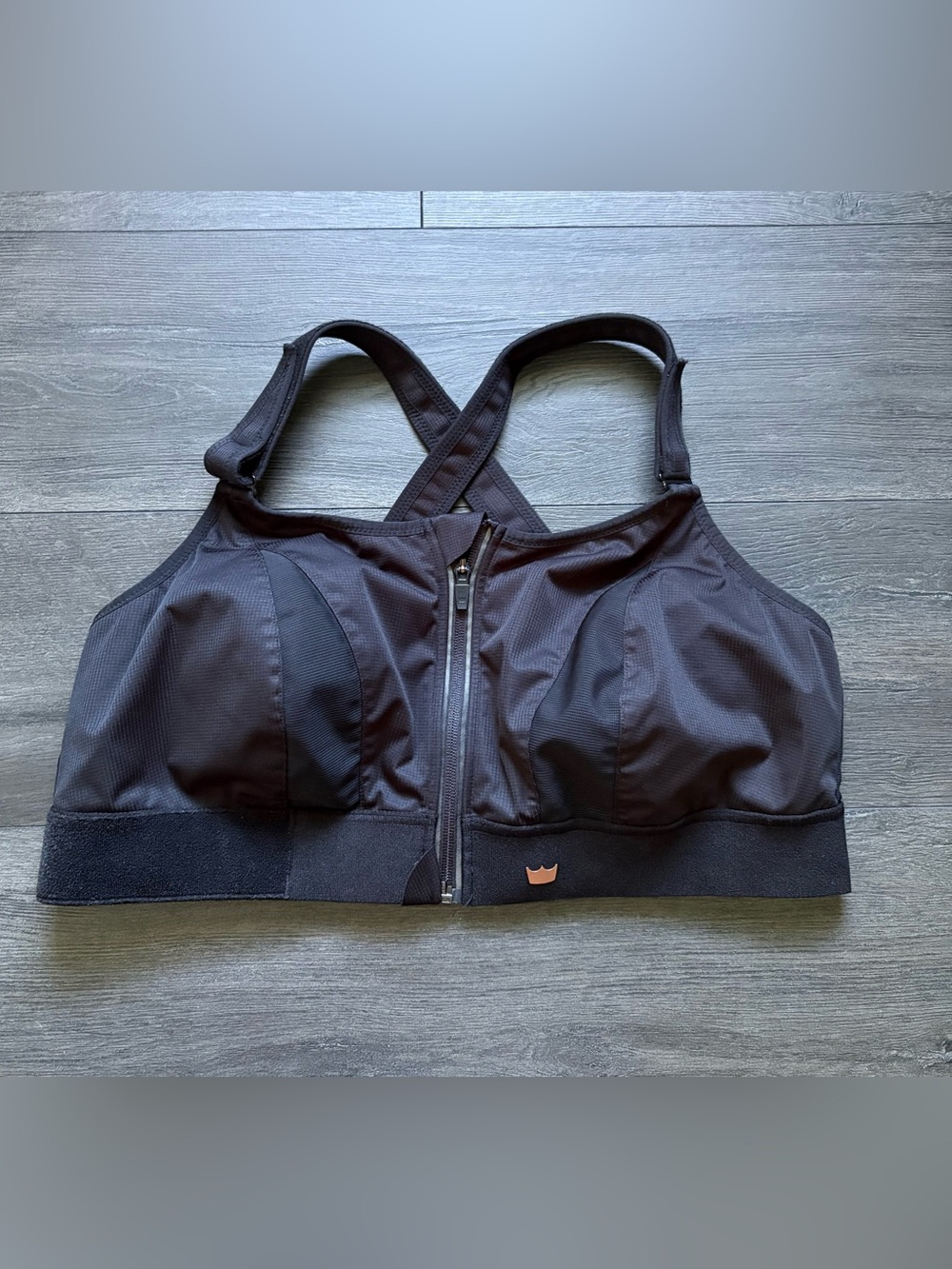 SHEFIT Black Ultimate Sports Bra Front Zip High Impact Adjustable Size 4Luxe